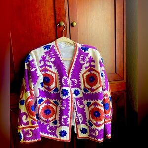 Blink Buy Women's Suzani Embroidered Jacket NWOT / Made in India